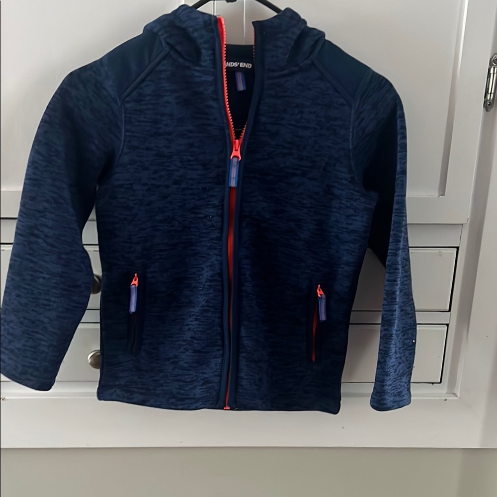 Lands' End Navy Blue Zip-Up Hoodie